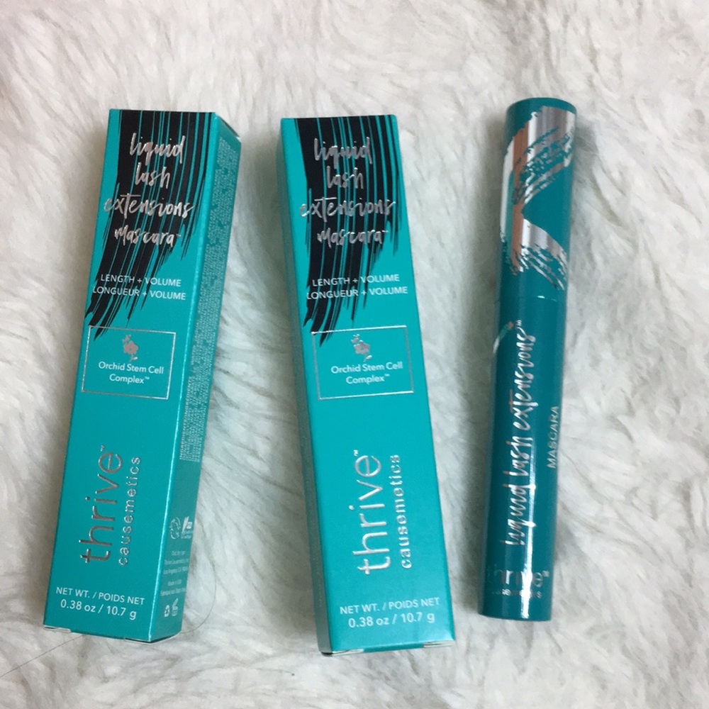 Pack of 2 New Mascara Thrive causemetics Liquid lash